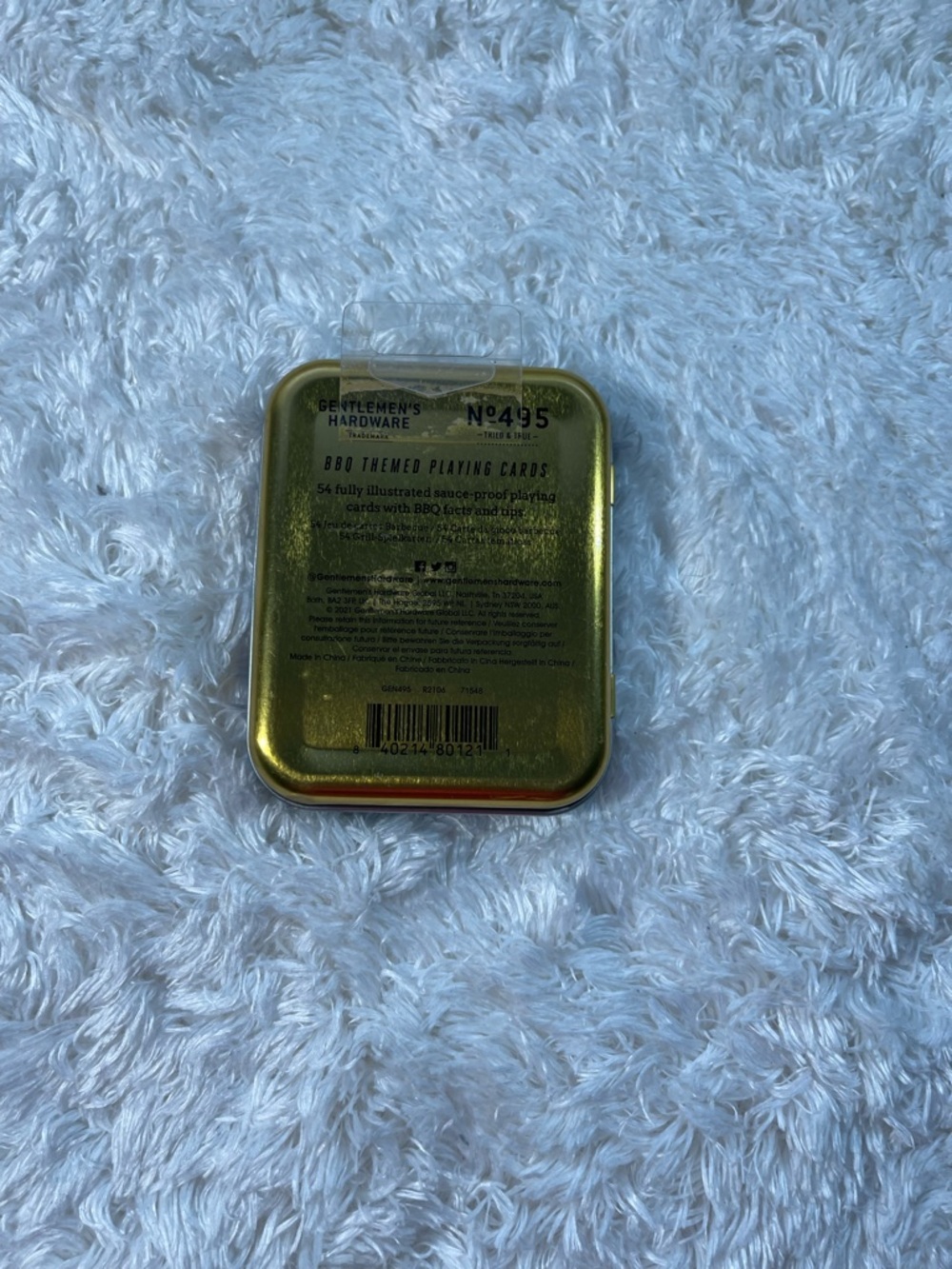 Gold Playing Cards Tin - Gold